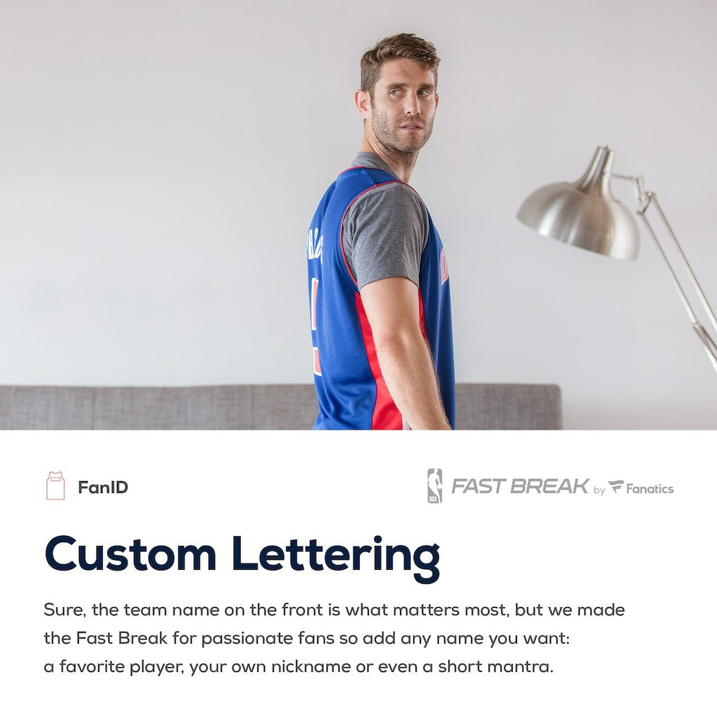 Detroit Pistons Fast Break Custom Replica Jersey White sale - Association Edition | NBA Jerseys