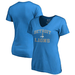 Detroit Lions Women's Vintage Collection Victory Arch V-Neck T-Shirt Blue - NFL