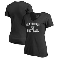 Las Vegas Raiders Women's Vintage Collection Victory Arch V-Neck T-Shirt Black - NFL