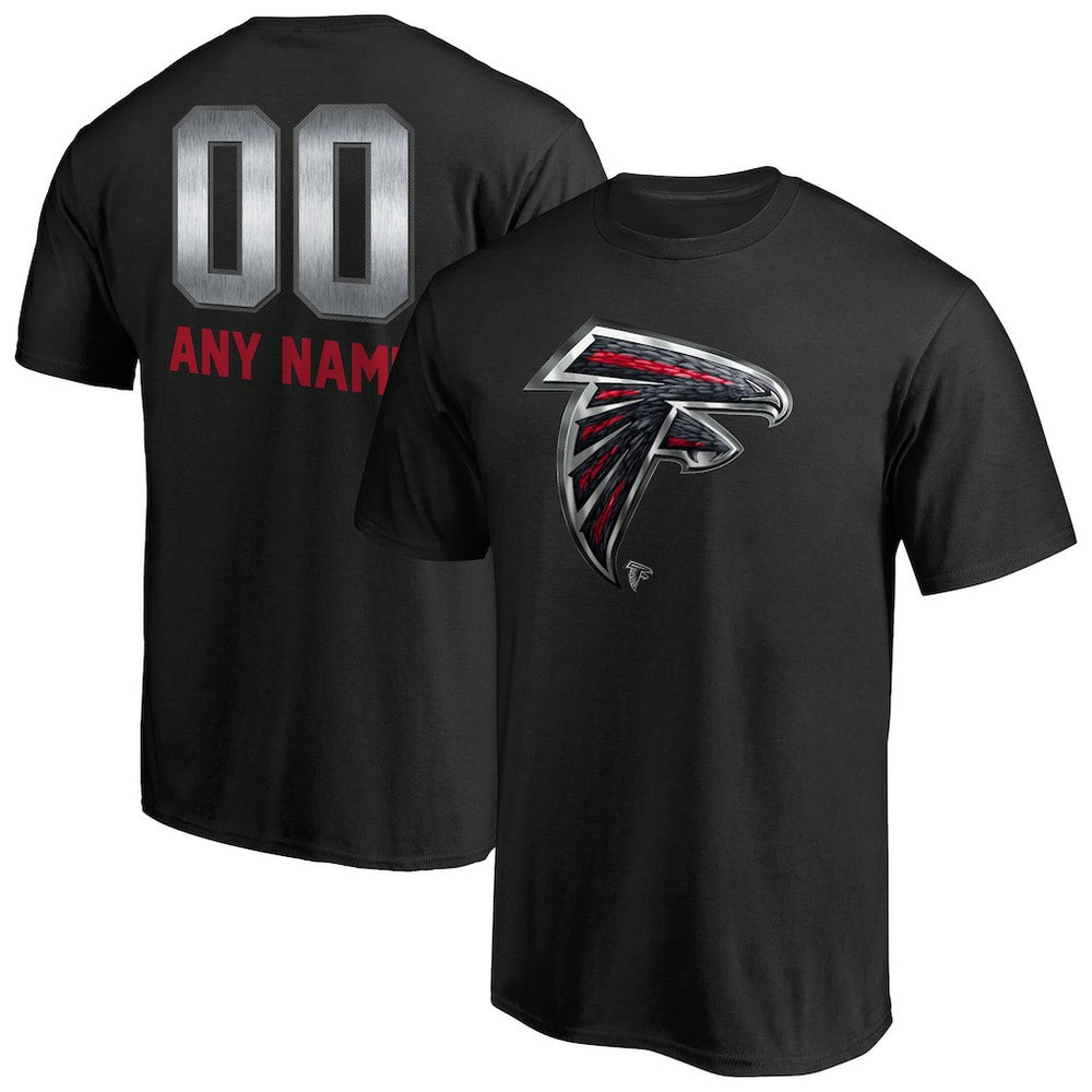 Atlanta Falcons Personalized Midnight Mascot T-Shirt Black - NFL