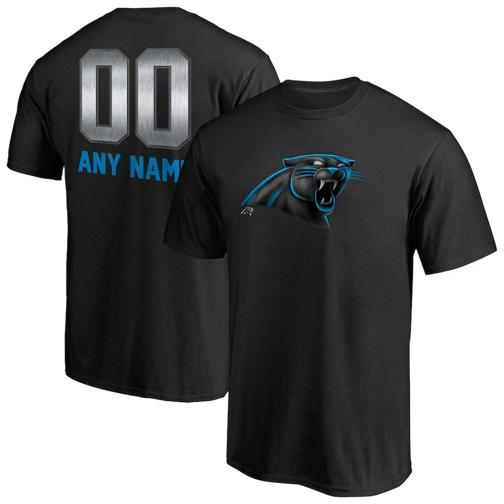 Carolina Panthers Personalized Midnight Mascot T-Shirt Black - NFL