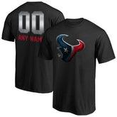 Houston Texans Personalized Midnight Mascot T-Shirt Black - NFL