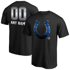 Indianapolis Colts Personalized Midnight Mascot T-Shirt Black - NFL