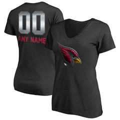 Arizona Cardinals Women's Personalized Midnight Mascot T-Shirt Black - NFL