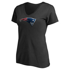 New England Patriots Women's Personalized Midnight Mascot T-Shirt Black - NFL