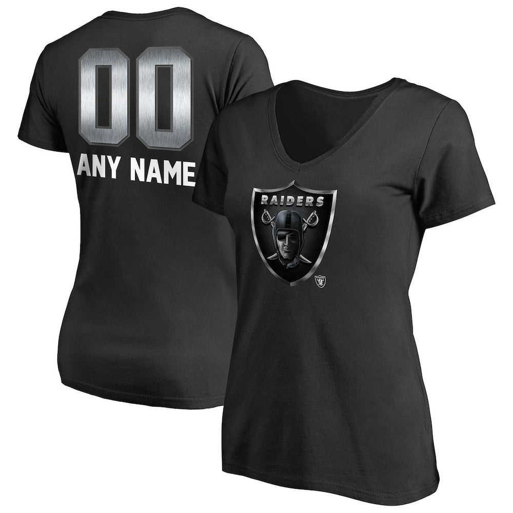 Las Vegas Raiders Women's Personalized Midnight Mascot T-Shirt Black - NFL