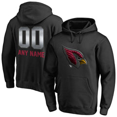 Arizona Cardinals Personalized Midnight Mascot Pullover Hoodie Black - NFL