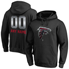 Atlanta Falcons Personalized Midnight Mascot Pullover Hoodie Black - NFL