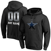 Dallas Cowboys Personalized Midnight Mascot Pullover Hoodie Black - NFL
