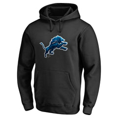Detroit Lions Personalized Midnight Mascot Pullover Hoodie Black - NFL