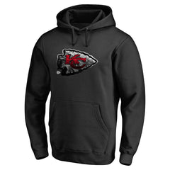 Kansas City Chiefs Personalized Midnight Mascot Pullover Hoodie Black - NFL