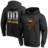 Minnesota Vikings Personalized Midnight Mascot Pullover Hoodie Black - NFL
