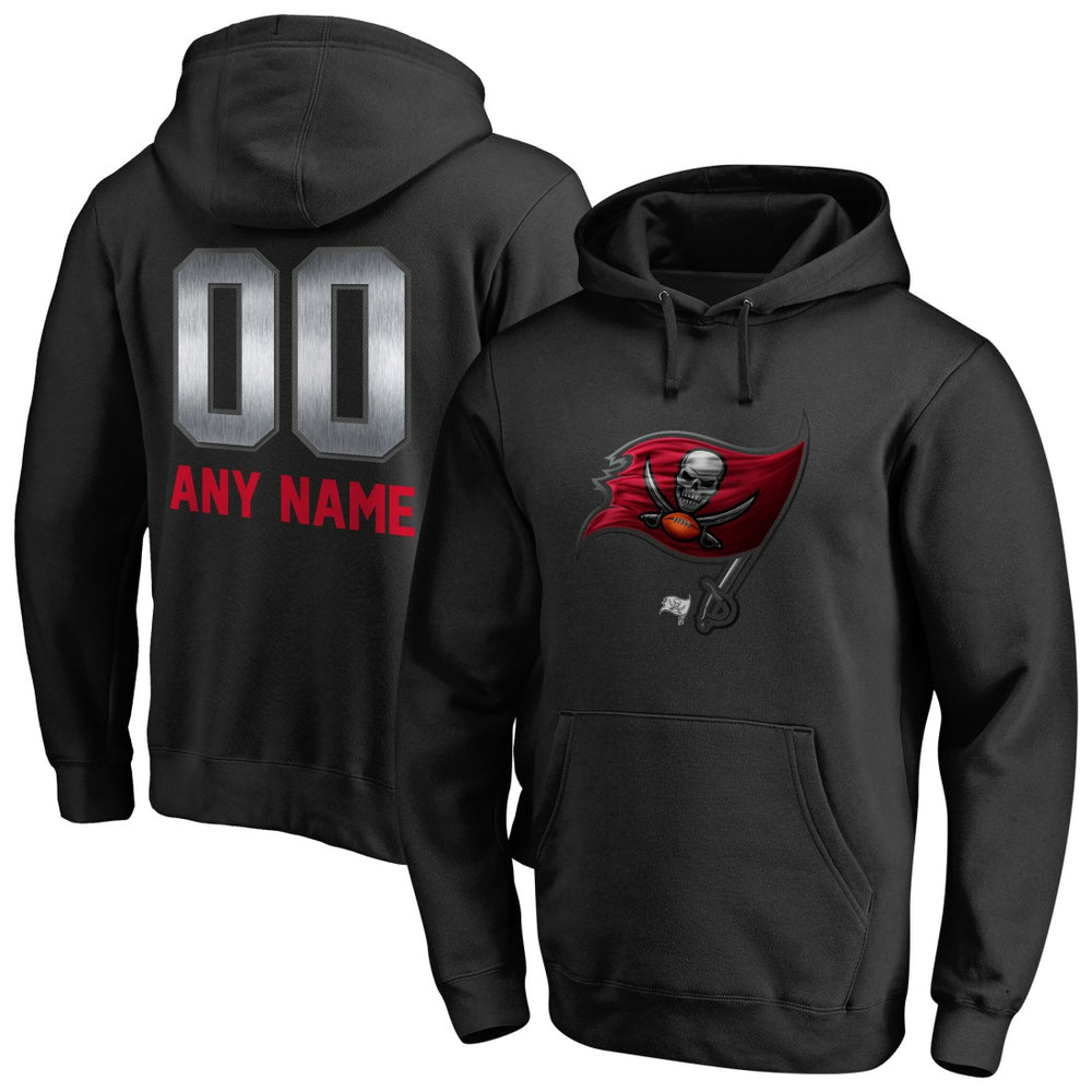 Tampa Bay Buccaneers Personalized Midnight Mascot Pullover Hoodie Black - NFL
