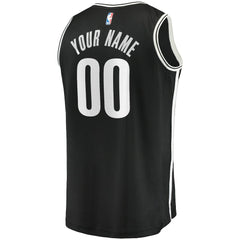 Fanatics - Brooklyn Nets Youth Fast Break Custom Replica Jersey Black - Icon Edition