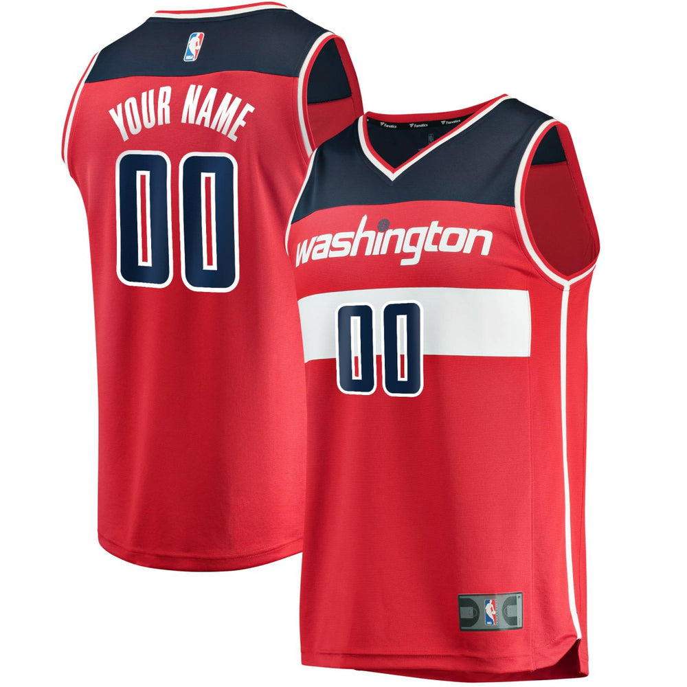 Fanatics - Washington Wizards Youth Fast Break Custom Replica Jersey Red - Icon Edition