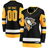Pittsburgh Penguins Fanatics Women's Home Breakaway Custom Jersey Black
