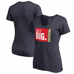 NBA - New Orleans Pelicans Women's Do It Big V-Neck T-Shirt - Navy