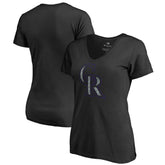 Colorado Rockies Women's Static Logo V-Neck T-Shirt for sale
