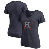 Houston Astros Women's Static Logo V-Neck T-Shirt discount