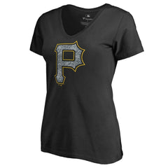 Pittsburgh Pirates Women's Static Logo V-Neck T-Shirt Lifestyle
