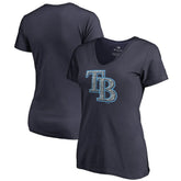 Tampa Bay Rays Women's Static Logo V-Neck T-Shirt Online