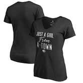 NBA - Atlanta Hawks Women's Just a Girl V-Neck T-Shirt - Black