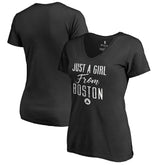 NBA - Boston Celtics Women's Just a Girl V-Neck T-Shirt - Black