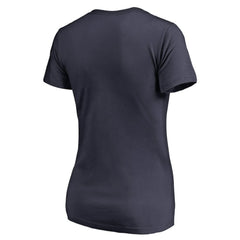 Vancouver Canucks - Women's Static Logo V-Neck T-Shirt Navy