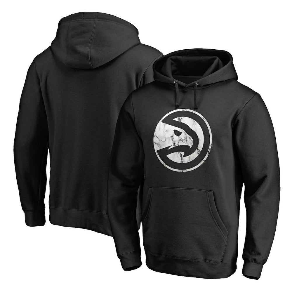 NBA - Atlanta Hawks Marble Logo Pullover Hoodie - Black
