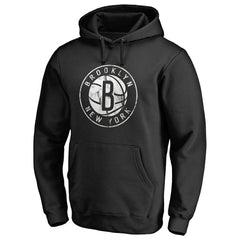 NBA - Brooklyn Nets Marble Logo Pullover Hoodie - Black