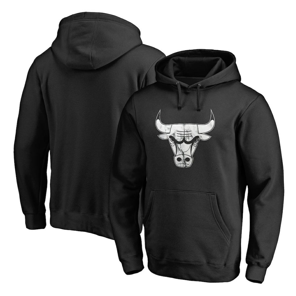NBA - Chicago Bulls Marble Logo Pullover Hoodie - Black