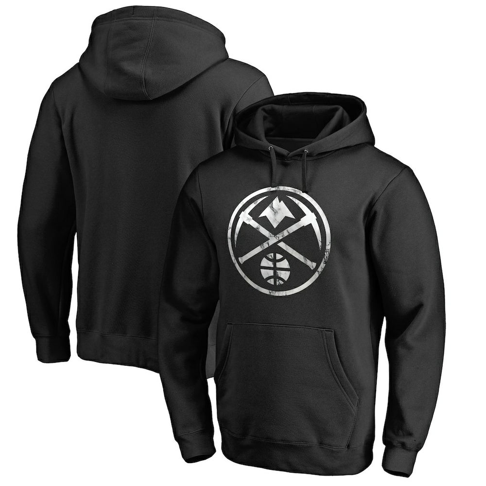 NBA - Denver Nuggets Marble Logo Pullover Hoodie - Black