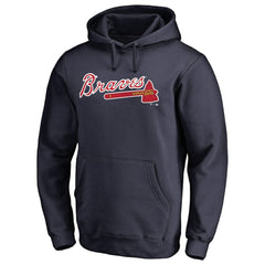 Atlanta Braves Official Wordmark Fitted Pullover Hoodie Sale