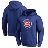Chicago Cubs Official Wordmark Fitted Pullover Hoodie Lifestyle