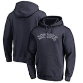 New York Yankees Official Wordmark Fitted Pullover Hoodie Lifestyle