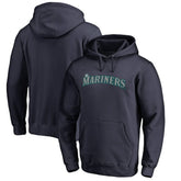 Seattle Mariners Official Wordmark Fitted Pullover Hoodie Clearance