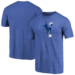 Indianapolis Colts Throwback Logo Tri-Blend T-Shirt Royal - NFL