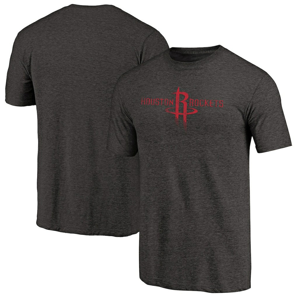 NBA - Houston Rockets Distressed Logo Tri-Blend T-Shirt - Black