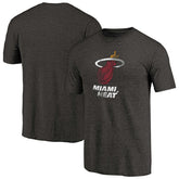 NBA - Miami Heat Distressed Logo Tri-Blend T-Shirt - Black
