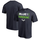 Seattle Seahawks Alternate Team Logo Gear Blue & Green T-Shirt College Navy - NFL