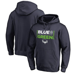 Seattle Seahawks Alternate Team Logo Gear Blue & Green Pullover Hoodie College Navy - NFL