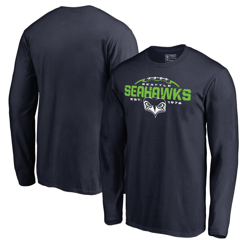 Seattle Seahawks Alternate Team Logo Gear Flea Flicker Long Sleeve T-Shirt College Navy - NFL