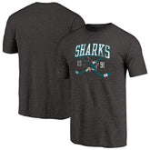 San Jose Sharks - Vintage Collection Line Shift Tri-Blend T-Shirt Black