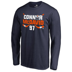 Connor McDavid Edmonton Oilers - Hometown Collection CM97 Long Sleeve T-Shirt Navy