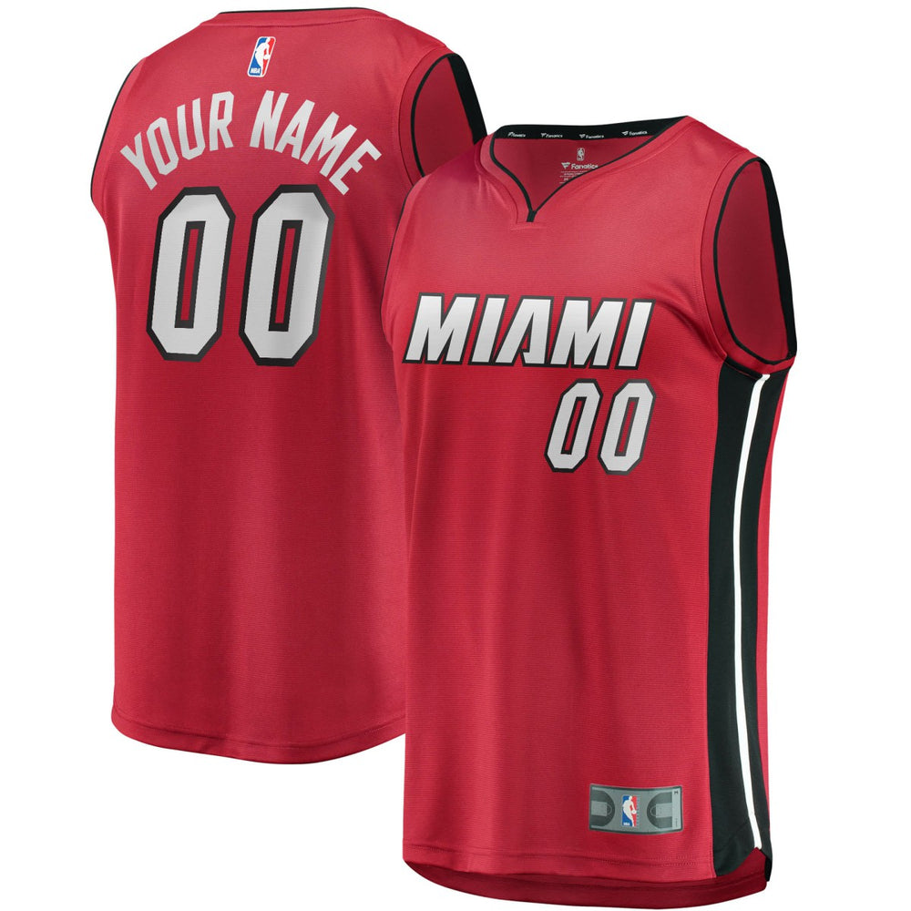 Fanatics - Miami Heat Youth Fast Break Replica Custom Jersey Red - Statement Edition