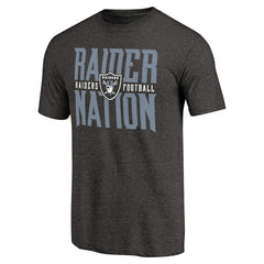 Las Vegas Raiders Hometown Collection Tri-Blend T-Shirt Heathered Black - NFL