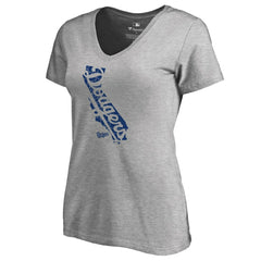 Los Angeles Dodgers Women's Hometown Collection Knockout State V-Neck T-Shirt for sale