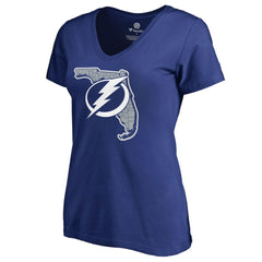 Tampa Bay Lightning - Women's State Fan Favorite Team Slogan V-Neck T-Shirt Blue