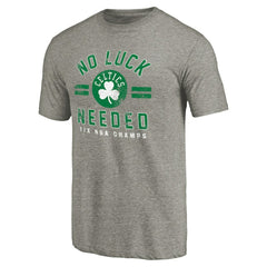 NBA - Boston Celtics No Luck Hometown Collection Tri-Blend T-Shirt - Gray
