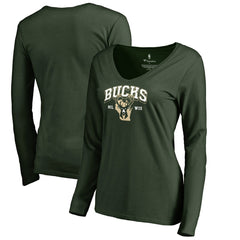 NBA - Milwaukee Bucks Women's Wisconsin Basketball Hometown Collection Long Sleeve T-Shirt - Green